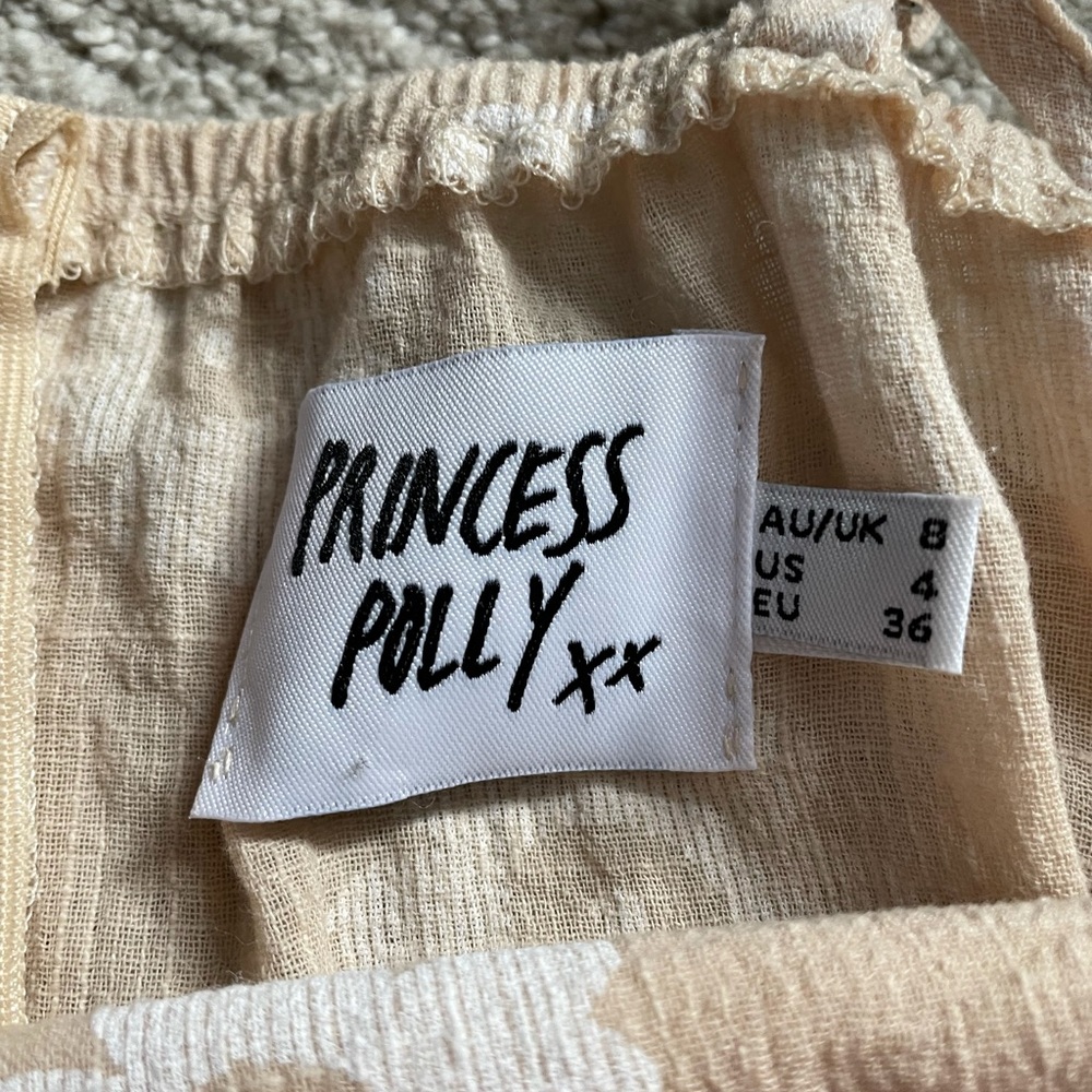 Princess Polly Cream Flower Dress - Picture 3 of 4